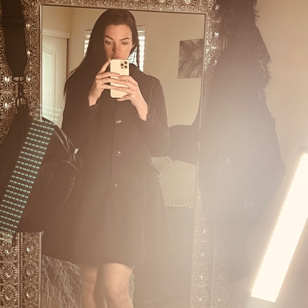 Black Zeagoo Dressy Pea Coat